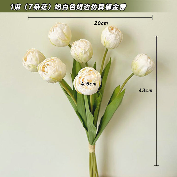 Lifelike Decorative Silk Tulip Bouquet