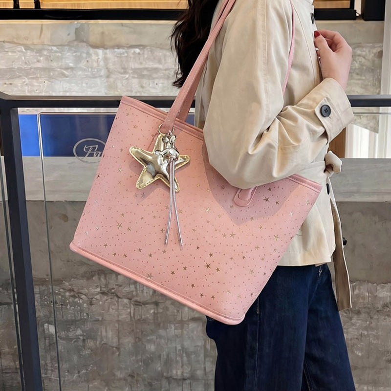 Trendy Star-Print Tote Bag Bowlift