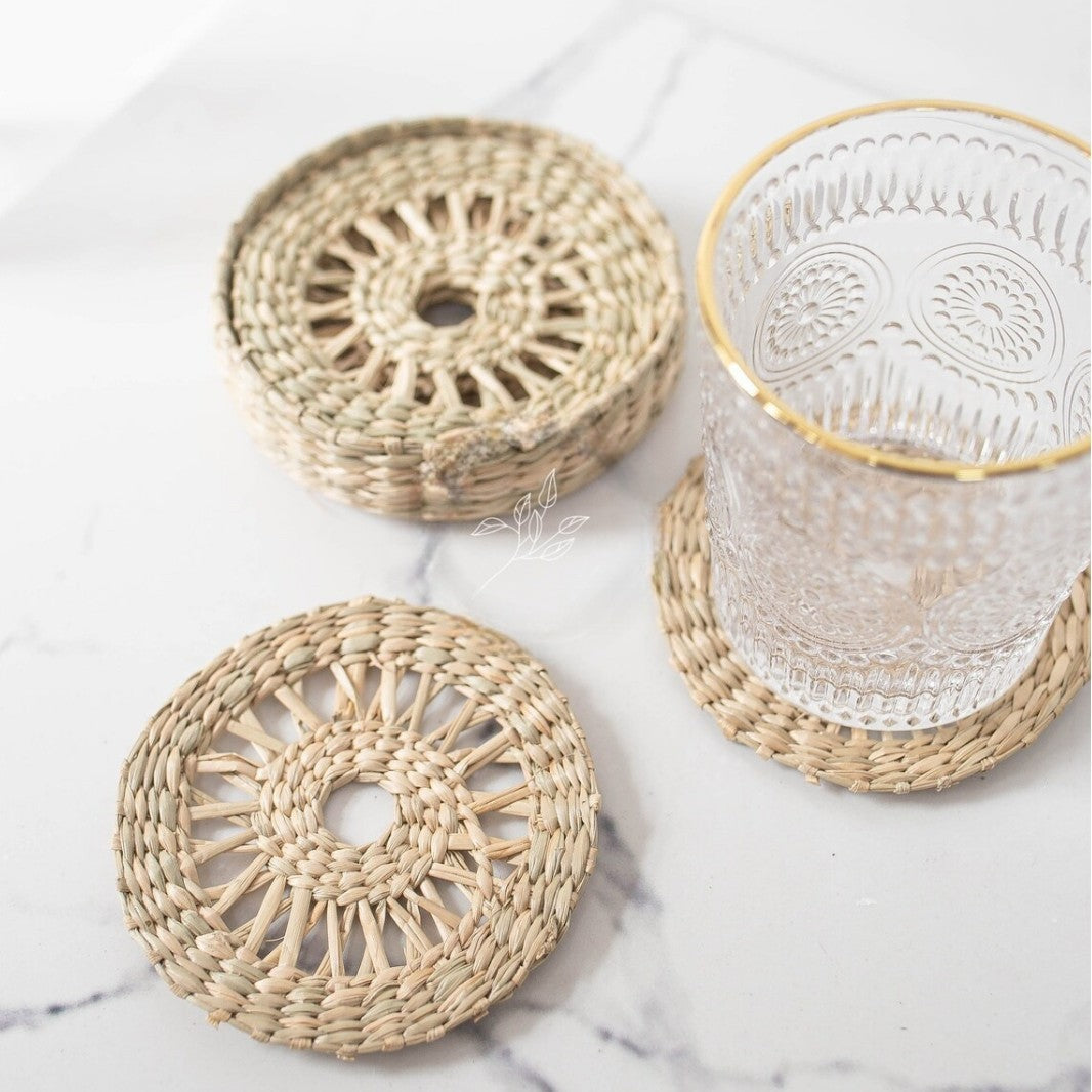 Handcrafted Natural Fiber Coasters Bowlift