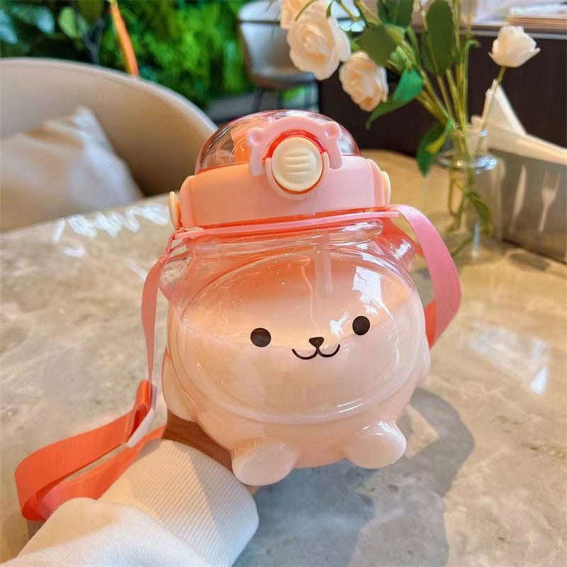 Ladies Playful Water Bottle with Animal Design Bowlift