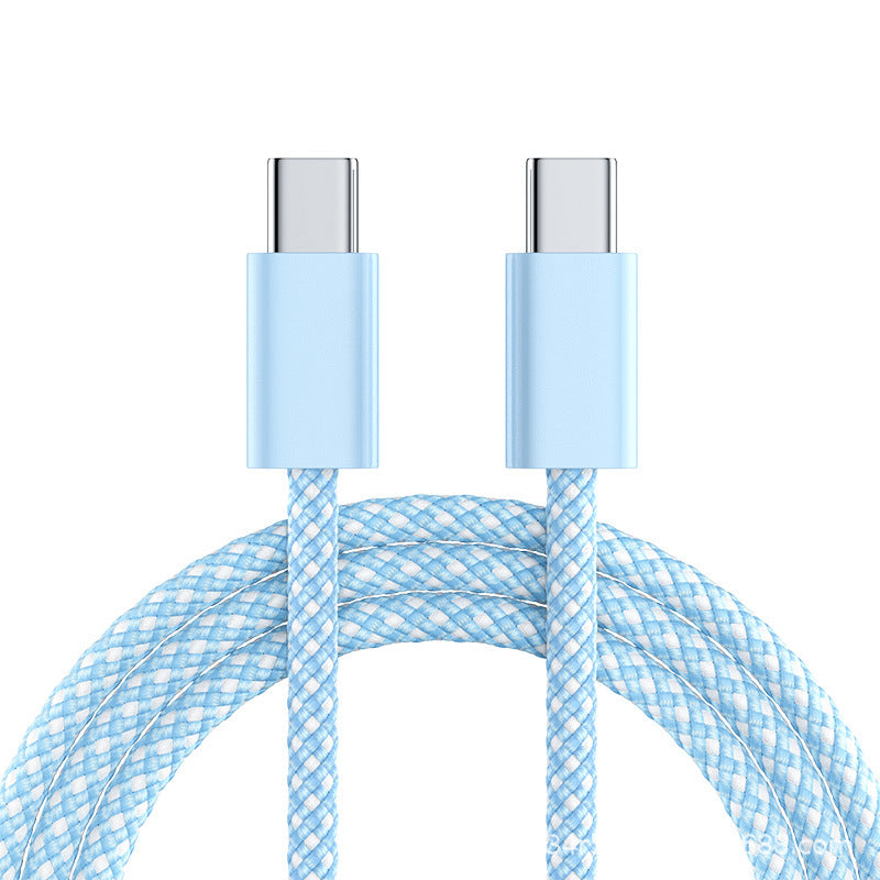 Braided USB-C to USB-C fast charging and data cable with reinforced nylon braid Bowlift