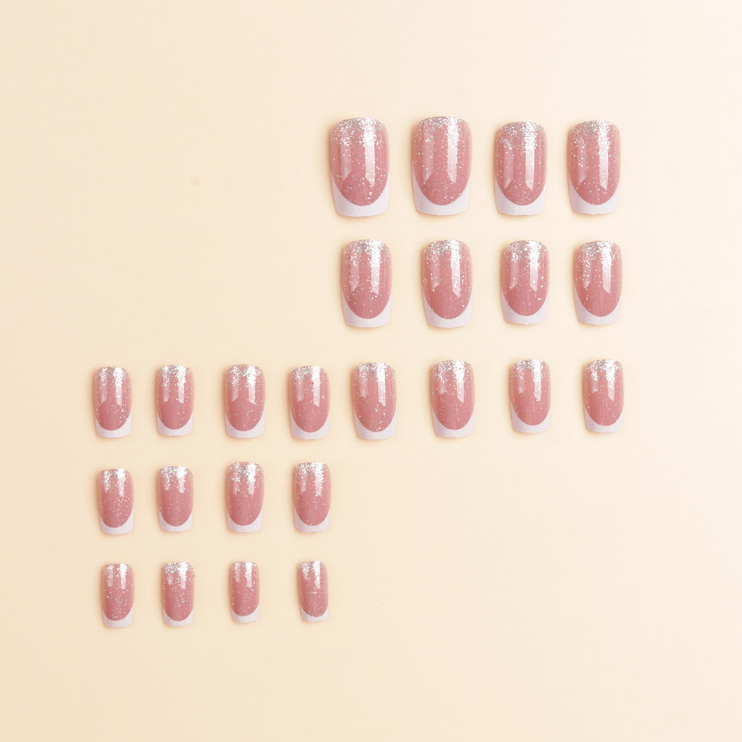 Elegant Glitter Ombre Press-On Nail Tips Bowlift