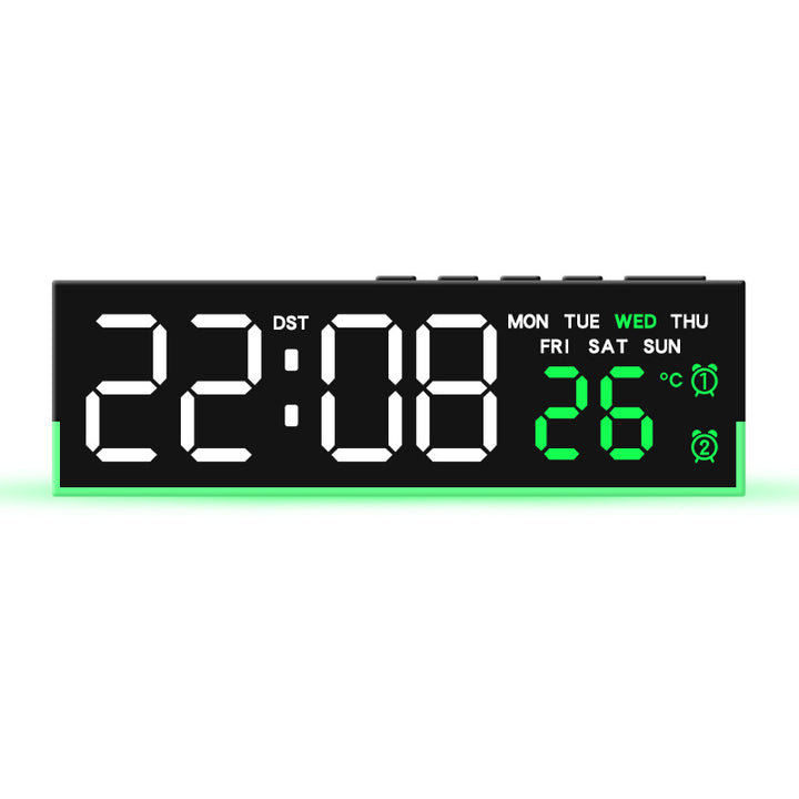 Digital Multifuntional LED Alarm Clock with Temperature and Weekday Display Bowlift