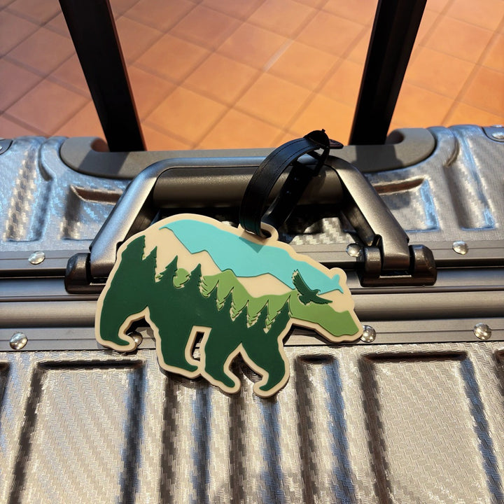 Mountain Adventure-Themed Luggage Tag Bowlift