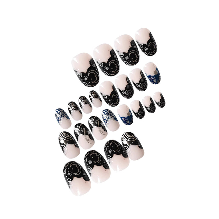 Artistic Floral Gel Press-On Nails Bowlift