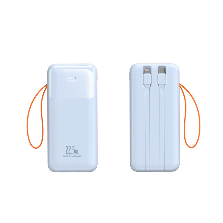 Portable power bank with integrated cable management and fast charging function Bowlift
