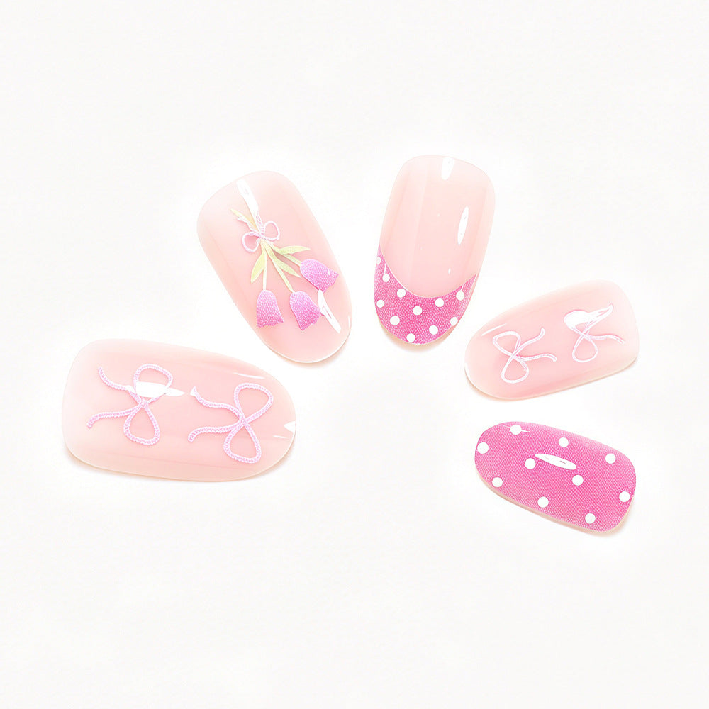 Artistic Floral Nail Art Design Bowlift