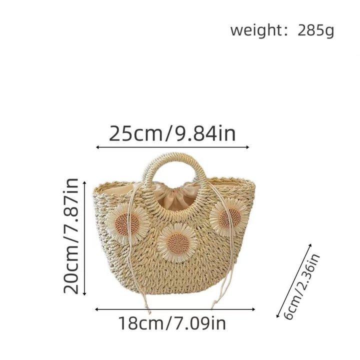 Padded basket bag with floral embellishments Bowlift