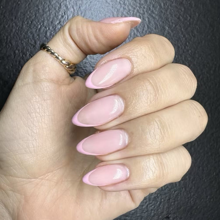 Elegant French Tip Gel Nail Art Bowlift