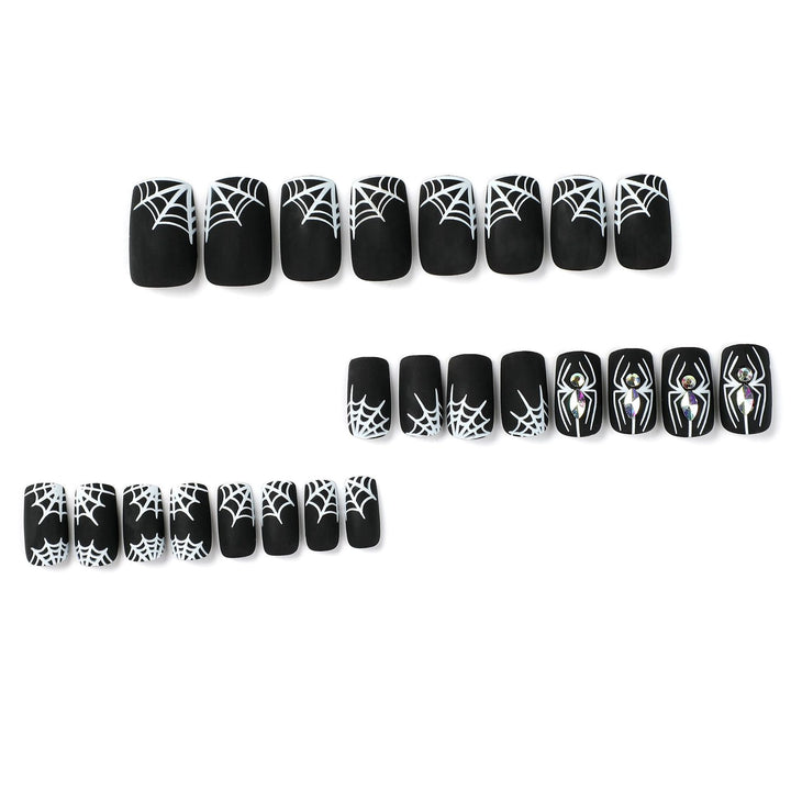 Artful Nail Extensions with Spider and Spider Web Design Bowlift