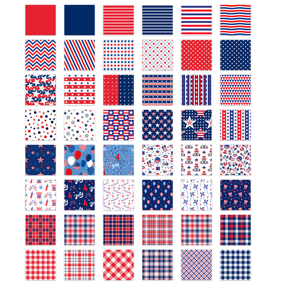 Unisex patterned party napkins made of paper with star and stripe designs Bowlift