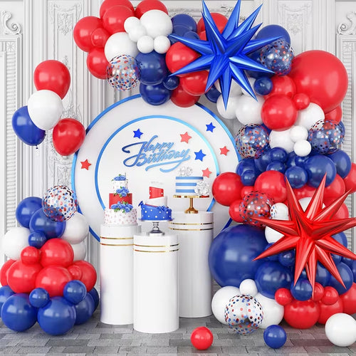 Unisex nan Balloon arch and table decor set with columns, clusters and fireworks attachments Bowlift
