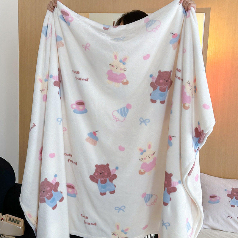 Cat-Themed Cozy Fleece Throw Blanket