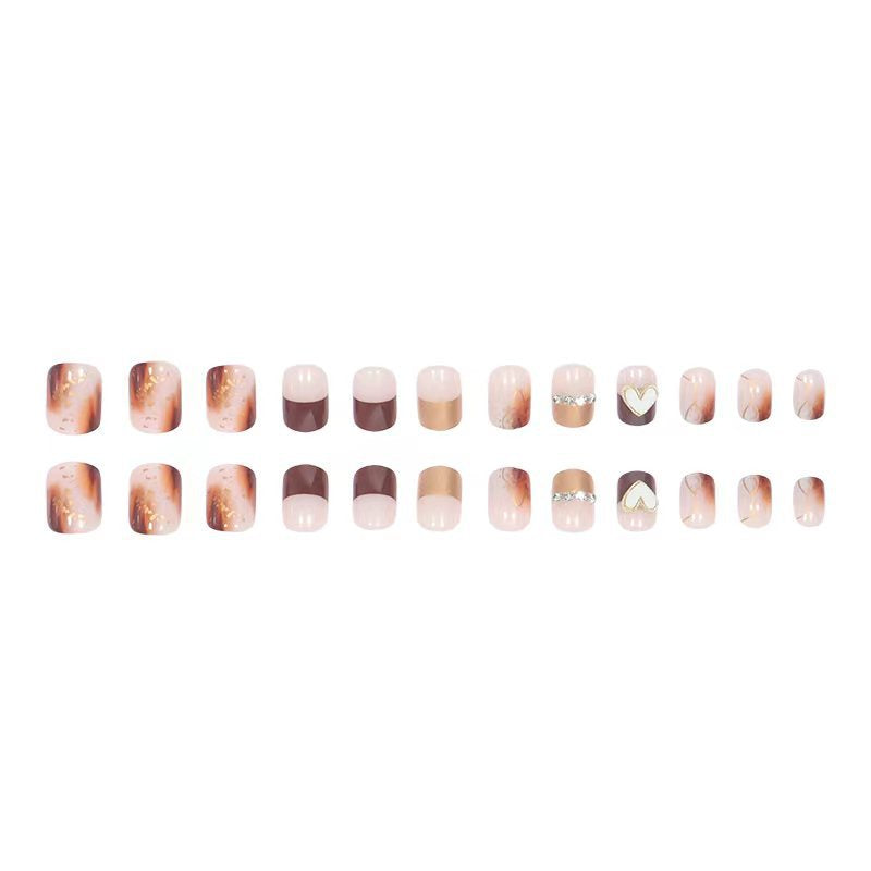 Creative Nail Art Set with Heart and Glitter Design Bowlift