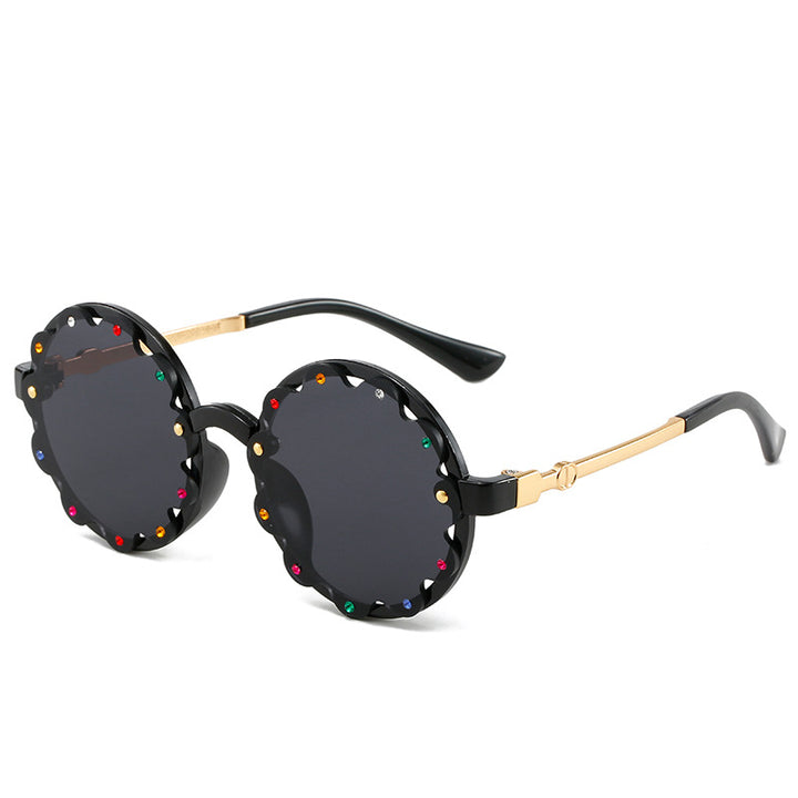 Stylish Decorative Round Frame Sunglasses Bowlift