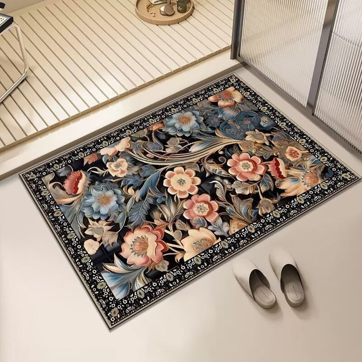 Floral Print Area Mat Bowlift
