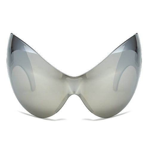Oversized Futuristic Shield Sunglasses Bowlift