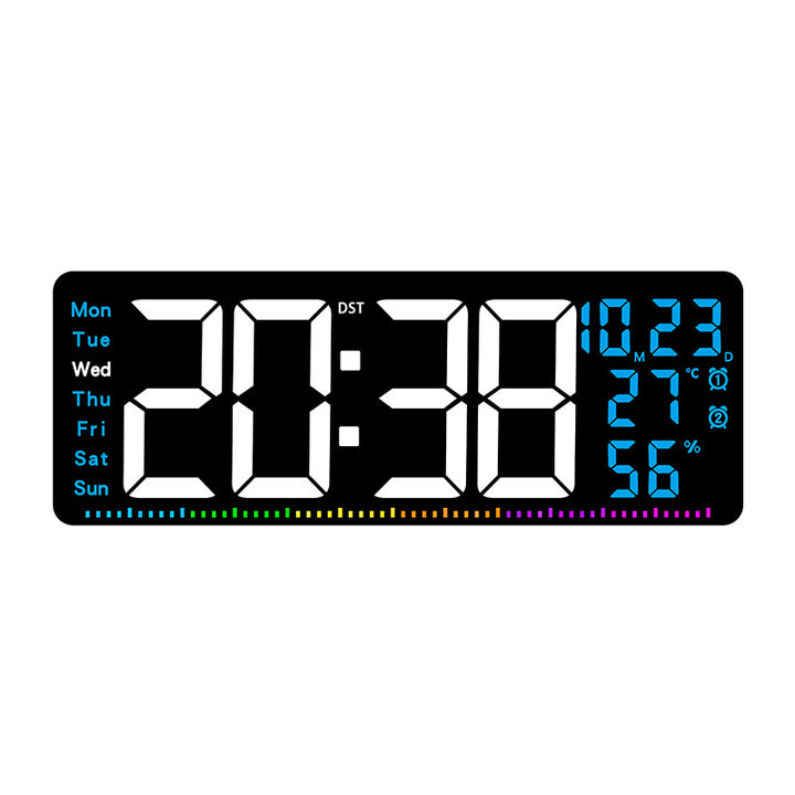 Digital alarm clock with large LED display and weather data Bowlift