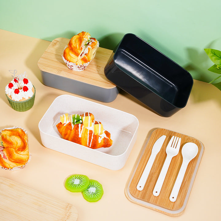 Eco-Friendly Bamboo-Lid Food Storage Container