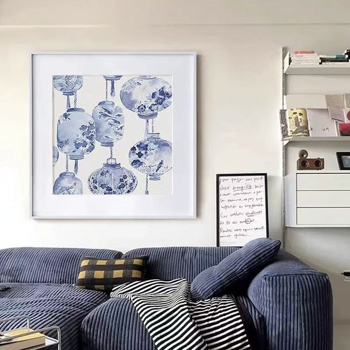 Framed Decorative Lantern Art