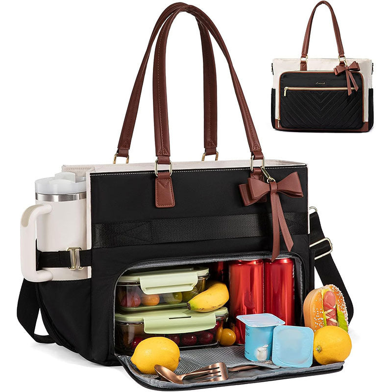 Fashionable tote bag with stylish compartments Bowlift