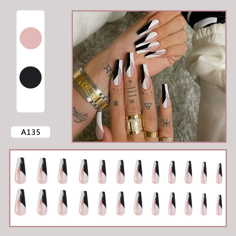 Fake nail set with modern geometric designs Bowlift