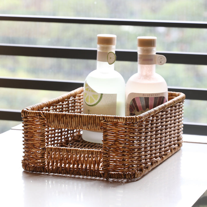 Handwoven Rustic Storage Tray Bowlift