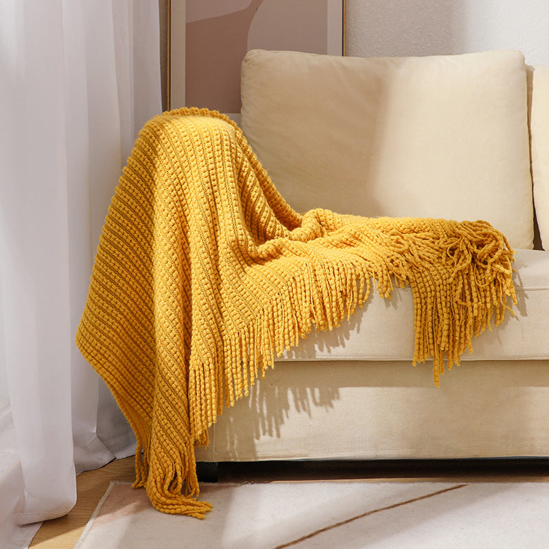 Knitted Cozy Throw Blanket