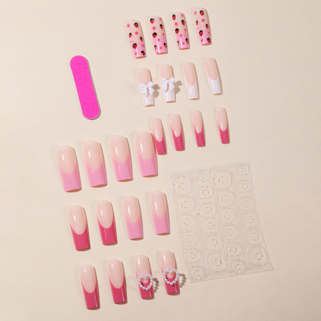 Creative Strawberry Nail Art Extensions Bowlift