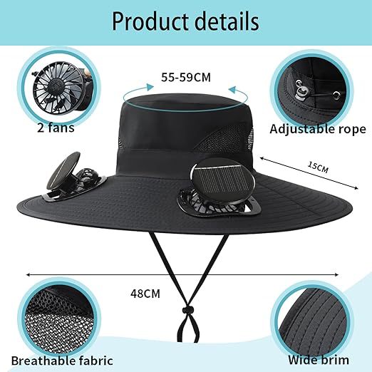 Outdoor sun hat with wide brim, integrated ventilation, UV protection, and chin strap Bowlift