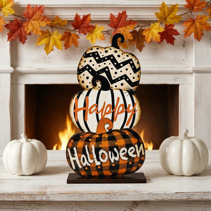 Halloween decoration figure with stacked pumpkins Bowlift