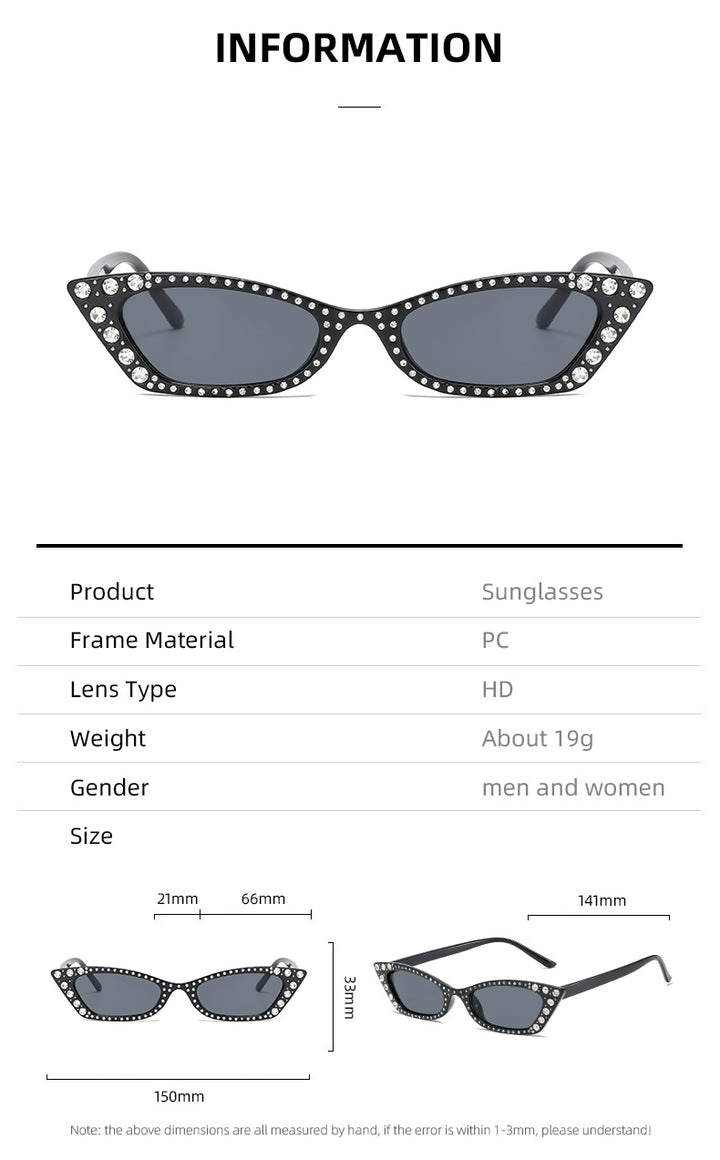 Women's extravagant Cat-Eye sunglasses with crystal embellishments Bowlift