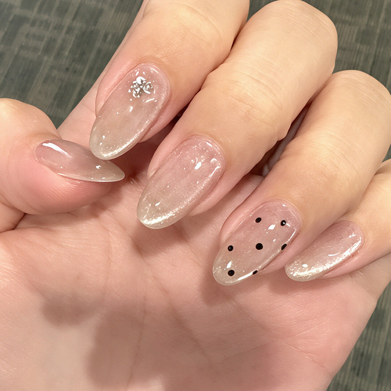 Decorative Press-On Nail Set with Star and Bow Designs Bowlift