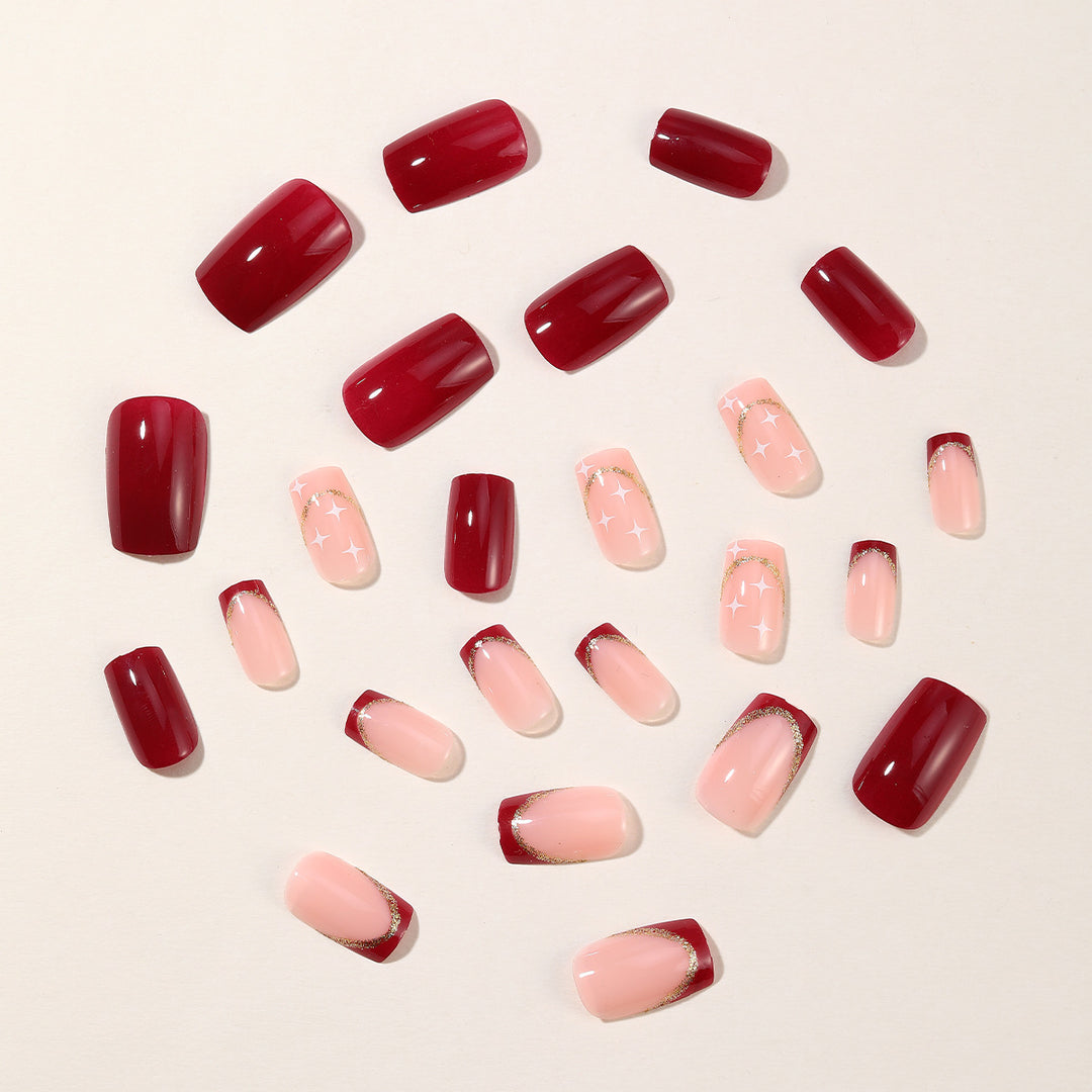 Elegant 3D Gem Accent Nail Art Extensions Bowlift