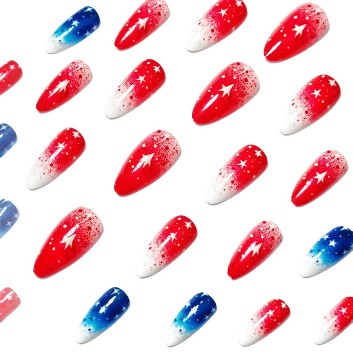 Artificial nails in creative star design Bowlift