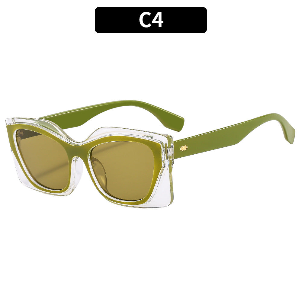 Contemporary Oversized Cat-Eye Sunglasses