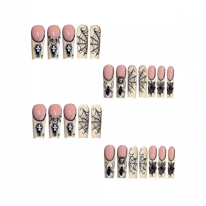 Halloween-Themed Acrylic Nail Set Bowlift
