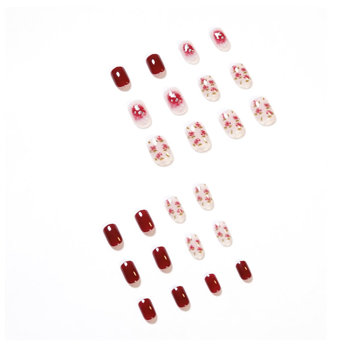 Artful nail art with elegant floral design Bowlift