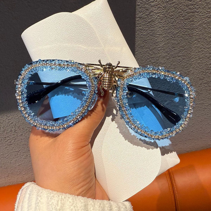 Women's Glamorous Statement Sunglasses with Unique Insect Design Bowlift