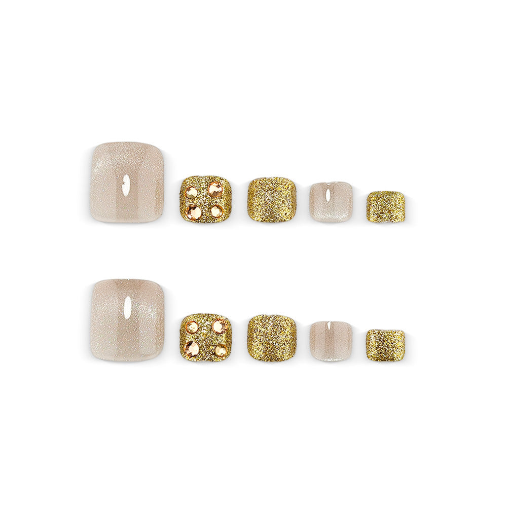 Artificial nails with elegant glitter effect Bowlift