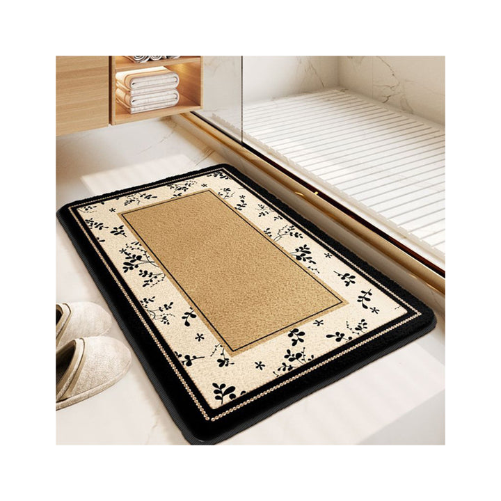 Soft Floral Pattern Bath Mat Bowlift