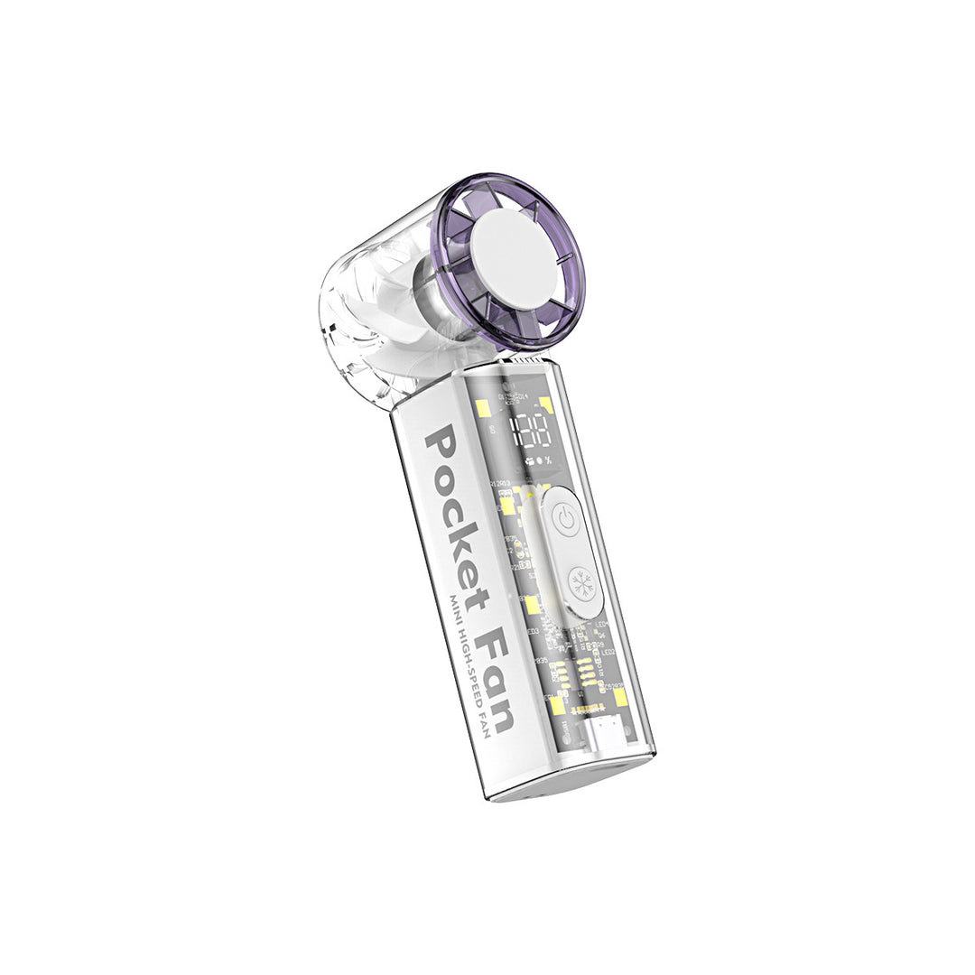 Women Portable High-Speed Mini Fan with LED Display Bowlift