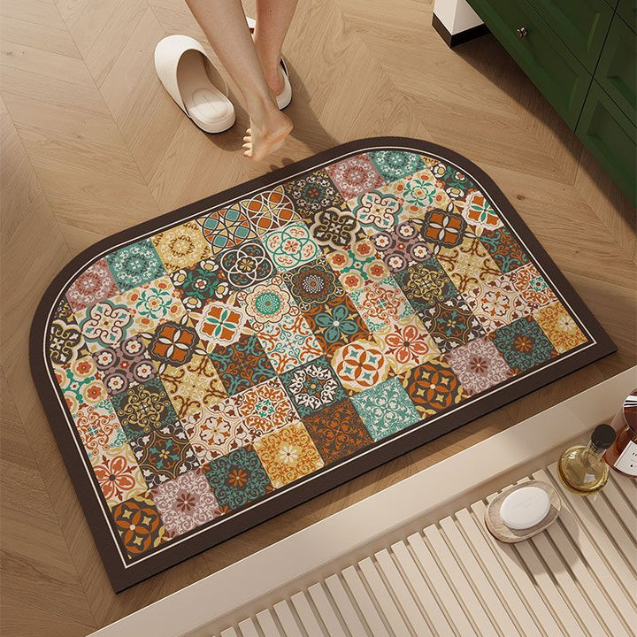 Multi-Color Geometric Area Mat