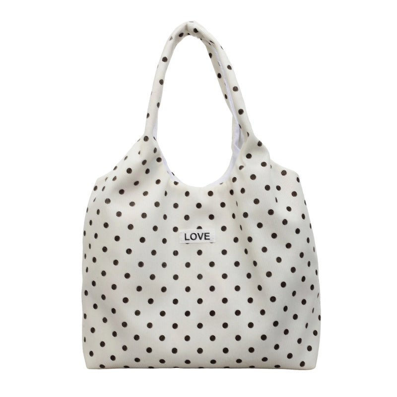 Casual Polka Dot Tote Bag Bowlift