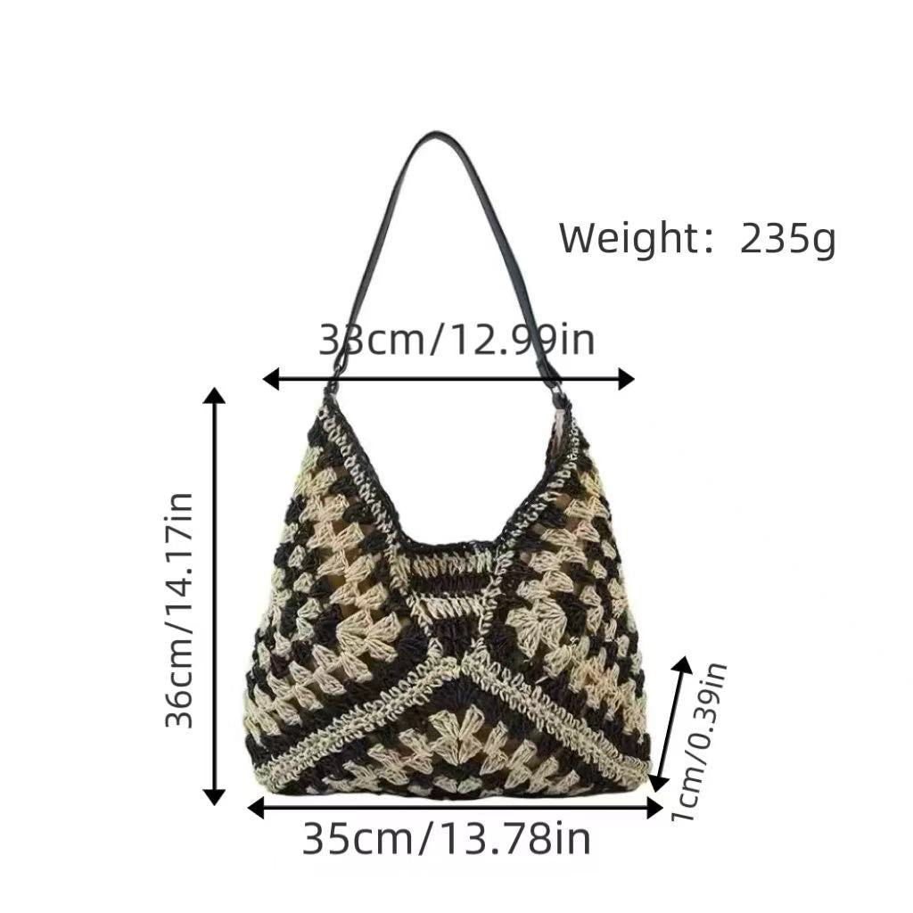 Woven Material Handbag Bowlift