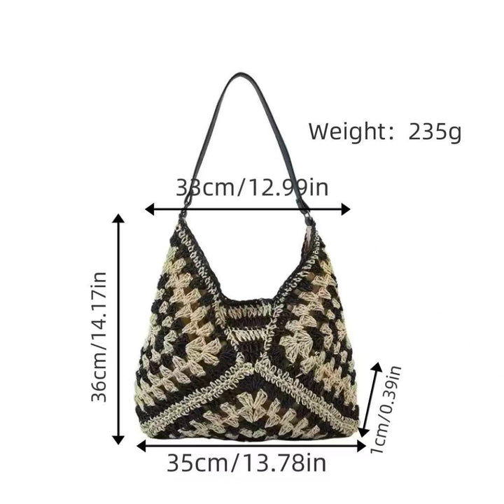 Woven Material Handbag Bowlift
