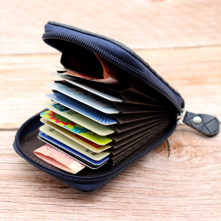 Zippered RFID Blocking Card Holder