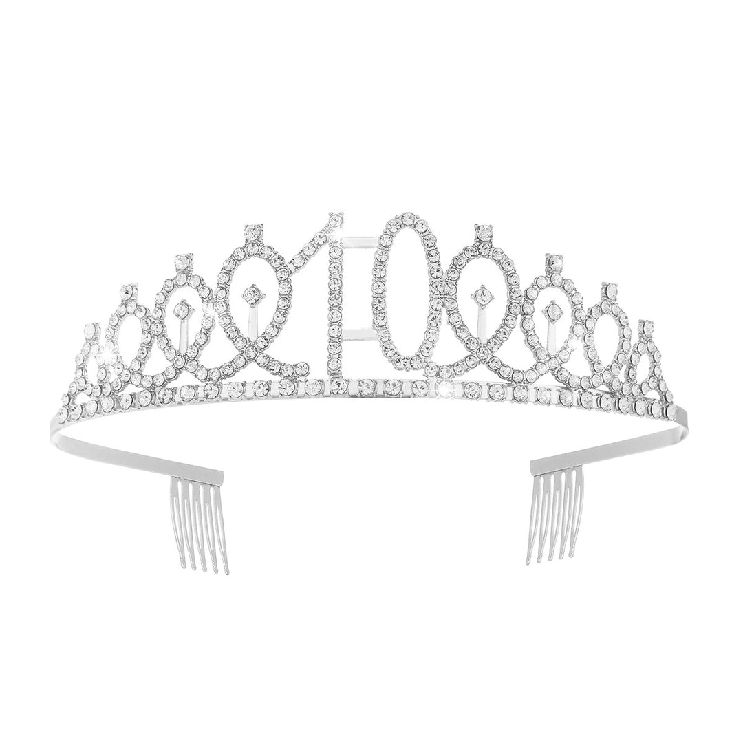 Women's Crystal-Embellished Tiara with Elegant Design Bowlift
