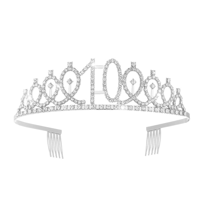 Women's Crystal-Embellished Tiara with Elegant Design Bowlift