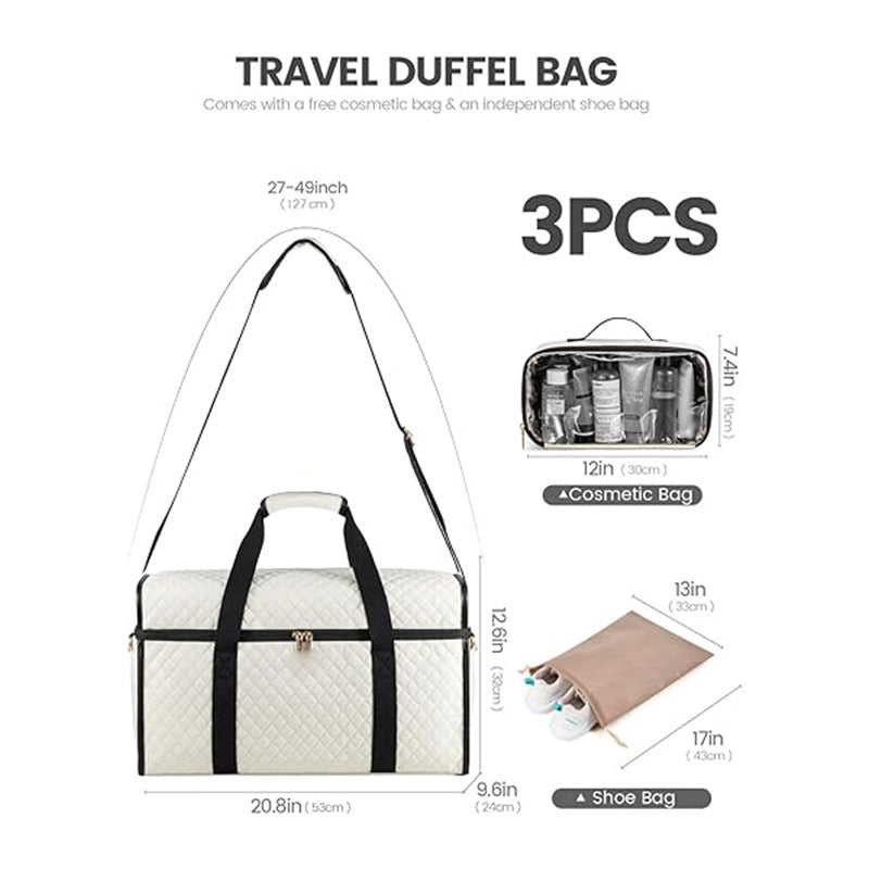 Multifunctional Travel Bag with Integrated Cosmetic Container Bowlift